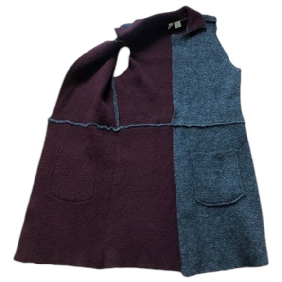 Anthropologie Morris open front Sweater Duster Vest MOTH Gray & Plum size XS-S - Picture 5 of 12